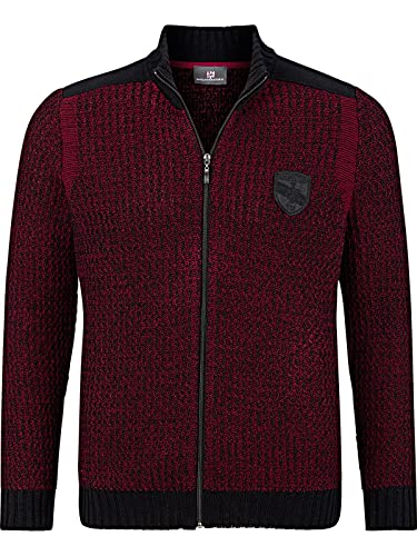 Jan Vanderstorm Herren Strickjacke Halsten rot 2XL (XXL) - 60/62 von Jan Vanderstorm