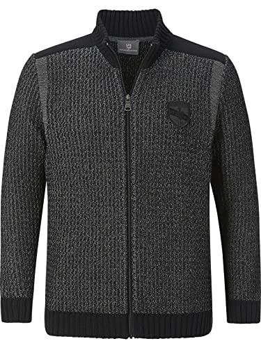 Jan Vanderstorm Herren Strickjacke Halsten schwarz 2XL (XXL) - 60/62 von Jan Vanderstorm