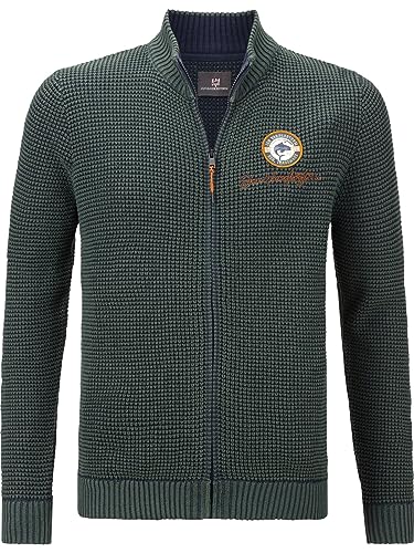 Jan Vanderstorm Herren Strickjacke Isidur dunkelgrün 2XL (XXL) - 60/62 von Jan Vanderstorm