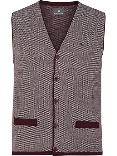 Jan Vanderstorm Herren Strickweste Tane dunkelrot 2XL (XXL) - 60/62 von Jan Vanderstorm