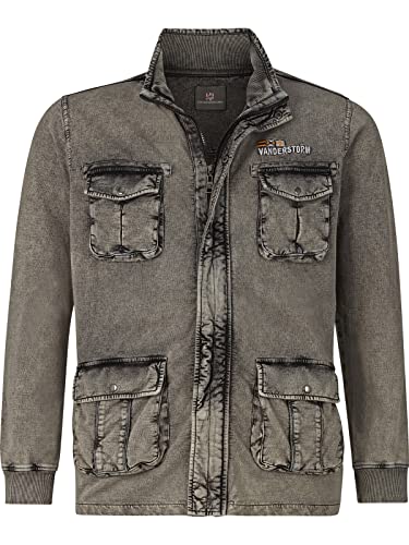 Jan Vanderstorm Herren Sweatjacke Gangolf dunkelgrau, XL - 56/58 von Jan Vanderstorm