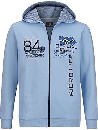 Jan Vanderstorm Herren Sweatjacke Ingi hellblau 4XL (XXXXL) - 68/70 von Jan Vanderstorm