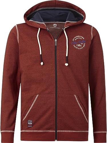 Jan Vanderstorm Herren Sweatjacke Jokora rot, 4XL (XXXXL) - 68/70 von Jan Vanderstorm