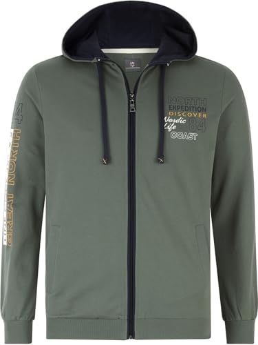Jan Vanderstorm Herren Sweatjacke Roderich Oliv, XL - 56/58 von Jan Vanderstorm