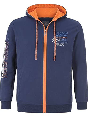 Jan Vanderstorm Herren Sweatjacke Roderich dunkelblau 7XL (XXXXXXXL) - 80/82 von Jan Vanderstorm