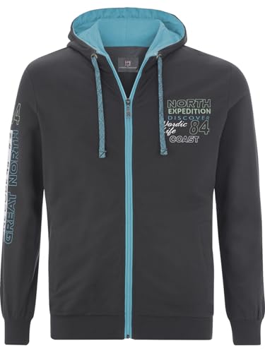 Jan Vanderstorm Herren Sweatjacke Roderich dunkelgrau 4XL (XXXXL) - 68/70 von Jan Vanderstorm