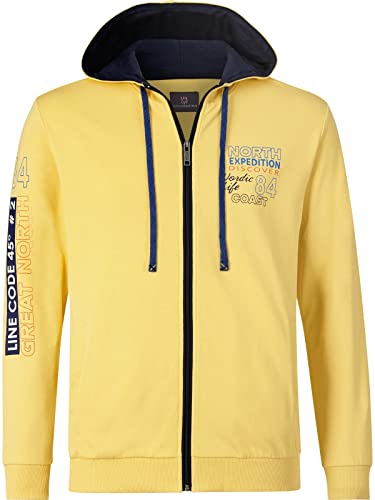 Jan Vanderstorm Herren Sweatjacke Roderich gelb 2XL (XXL) - 60/62 von Jan Vanderstorm