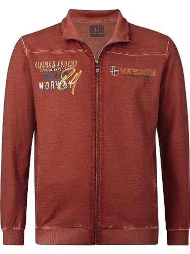 Jan Vanderstorm Herren Sweatjacke Sivid rot 2XL (XXL) - 60/62 von Jan Vanderstorm