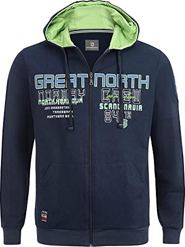 Jan Vanderstorm Herren Sweatjacke Storr dunkelblau, L - 52/54 von Jan Vanderstorm