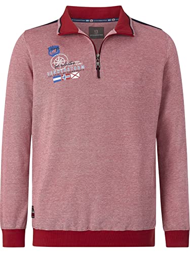 Jan Vanderstorm Herren Sweatshirt Alvarin Casual Sweater rot 3XL (XXXL) - 64/66 von Jan Vanderstorm