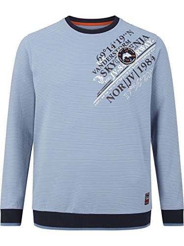 Jan Vanderstorm Herren Sweatshirt Ijan Casual Sweater blau 3XL (XXXL) - 64/66 von Jan Vanderstorm