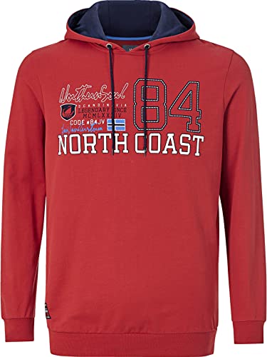 Jan Vanderstorm Herren Sweatshirt Nicklas Casual Sweater Mit Kapuze rot XL - 56/58 von Jan Vanderstorm