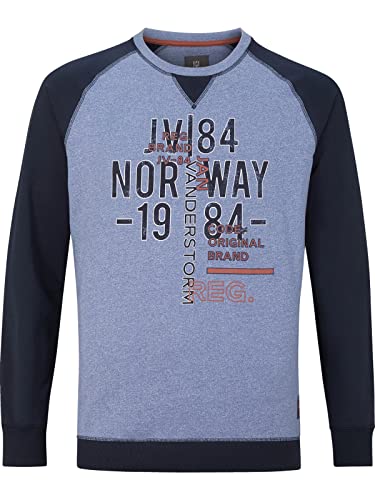 Jan Vanderstorm Herren Sweatshirt Owen Casual Sweater blau 2XL (XXL) - 60/62 von Jan Vanderstorm