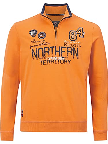 Jan Vanderstorm Herren Sweatshirt Stig Casual Sweater orange 2XL (XXL) - 60/62 von Jan Vanderstorm