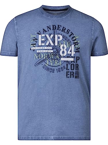 Jan Vanderstorm Herren T-Shirt Mattes blau 5XL (XXXXXL) - 72/74 von Jan Vanderstorm