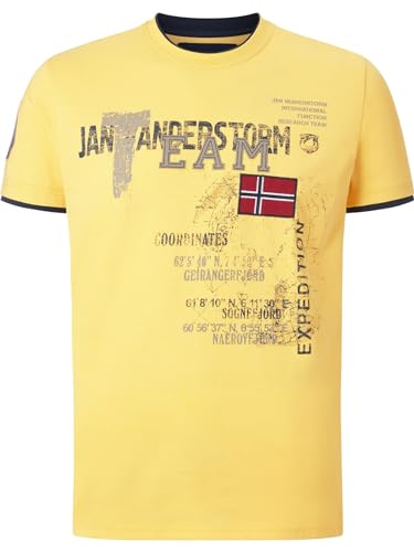 Jan Vanderstorm Herren T-Shirt Sölve gelb L - 52/54 von Jan Vanderstorm