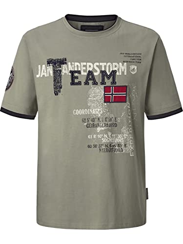 Jan Vanderstorm Herren T-Shirt Sölve Oliv 2XL (XXL) - 60/62 von Jan Vanderstorm