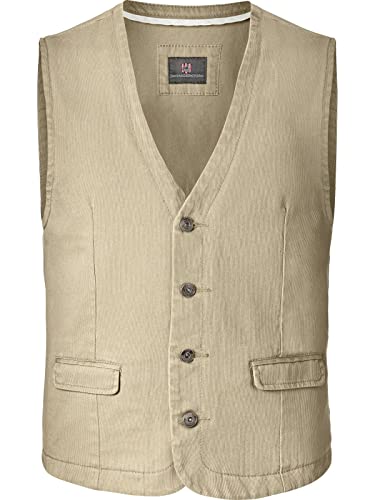 Jan Vanderstorm Herren Weste Torell beige, 50 von Jan Vanderstorm