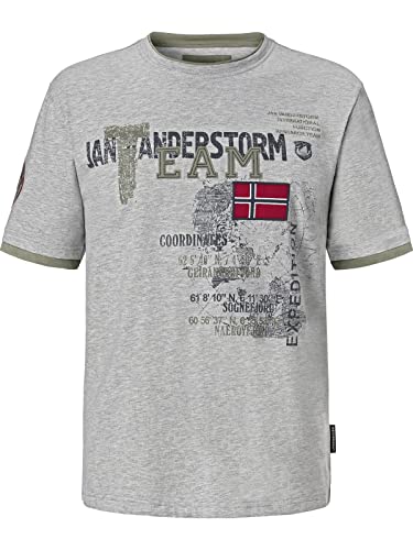 Jan Vanderstorm Herren T-Shirt Sölve hellgrau 2XL (XXL) - 60/62 von Jan Vanderstorm