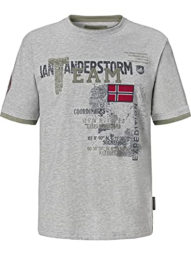 Jan Vanderstorm Herren T-Shirt Sölve hellgrau, 4XL (XXXXL) - 68/70 von Jan Vanderstorm