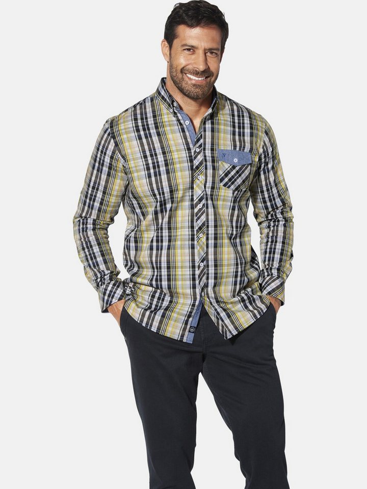 Jan Vanderstorm Langarmhemd PERBEN im Karo-Design von Jan Vanderstorm