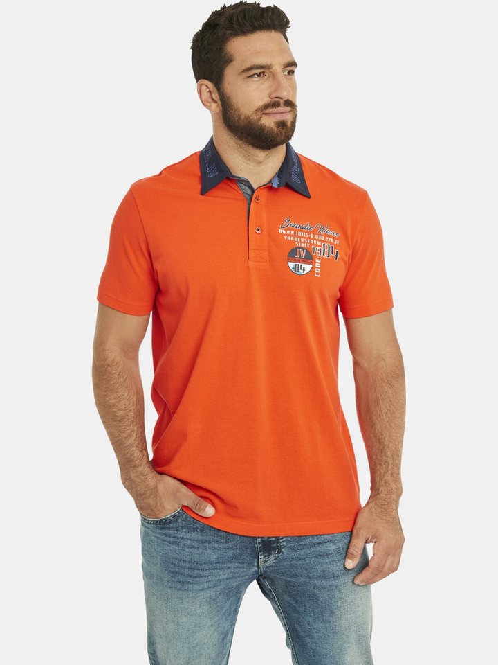 Jan Vanderstorm Poloshirt KODEWIN mit maritimen Brustprint von Jan Vanderstorm