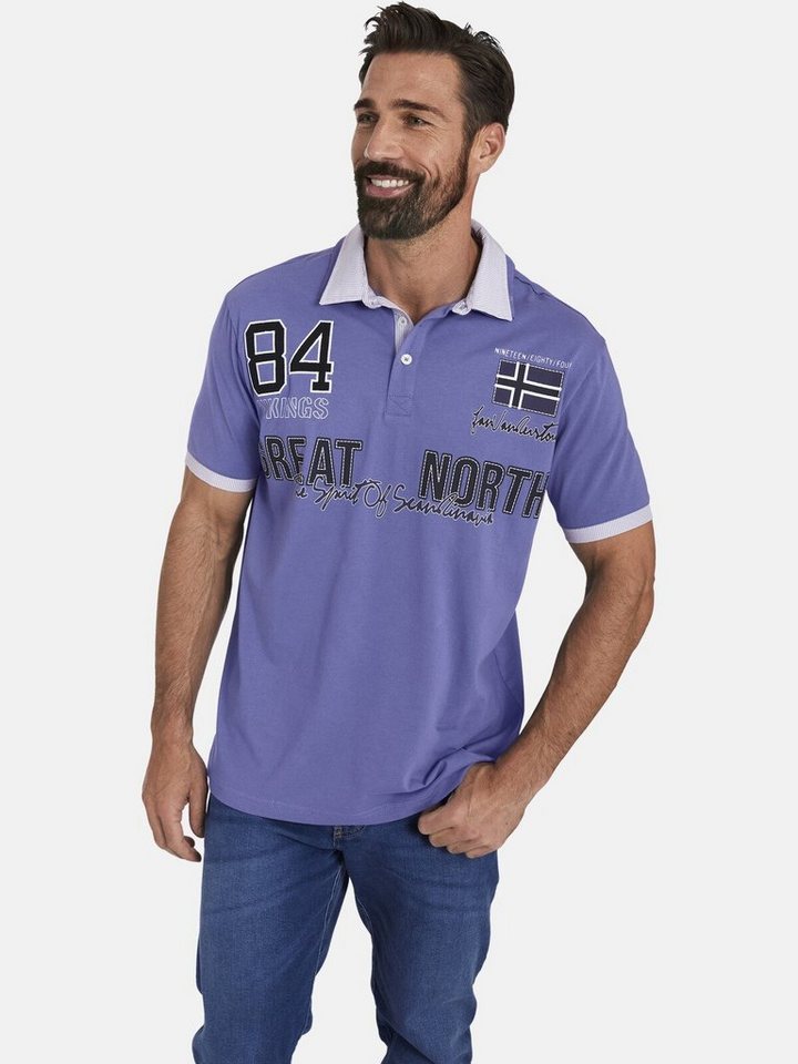 Jan Vanderstorm Poloshirt TAADE mit Doppelkragen, Comfort Fit von Jan Vanderstorm