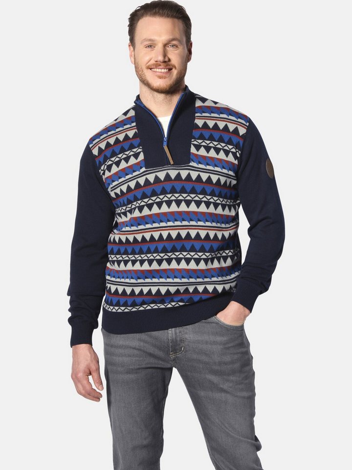 Jan Vanderstorm Strickpullover ERIKVALD mit Troyerkragen von Jan Vanderstorm