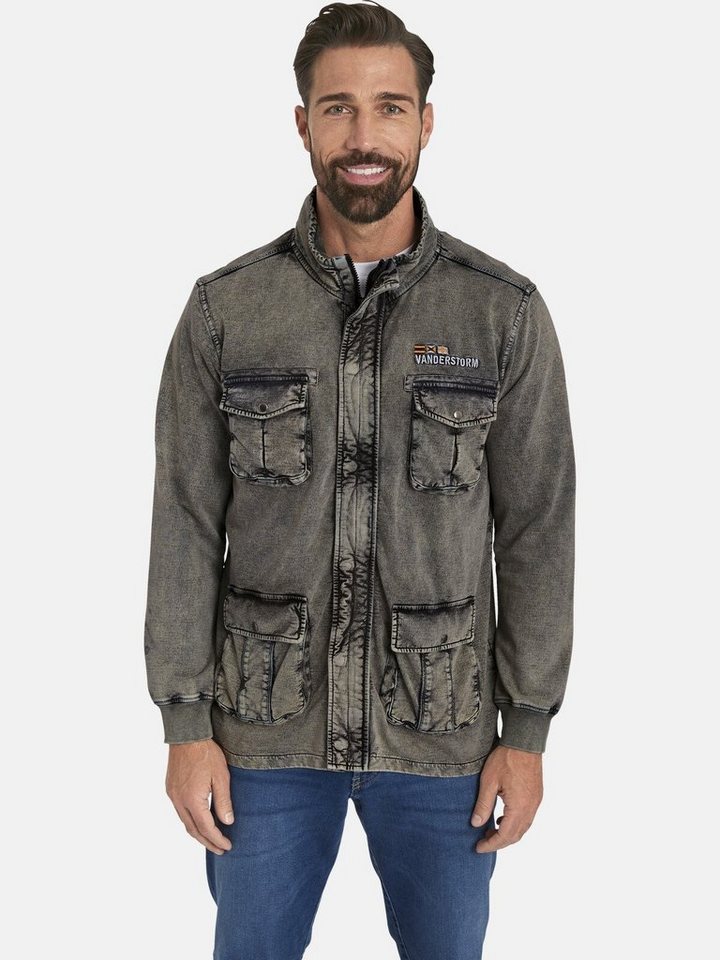 Jan Vanderstorm Sweatjacke GANGOLF mit aufgesetzten Taschen von Jan Vanderstorm