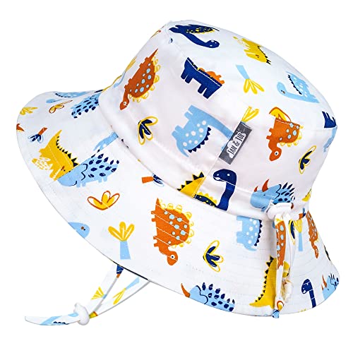 Jan & Jul Baby Fischerhut für Jungen, UV-Schutz UPF 50+ Sonnenhut (Dino Kinder, 0-6 Monate) von Jan & Jul