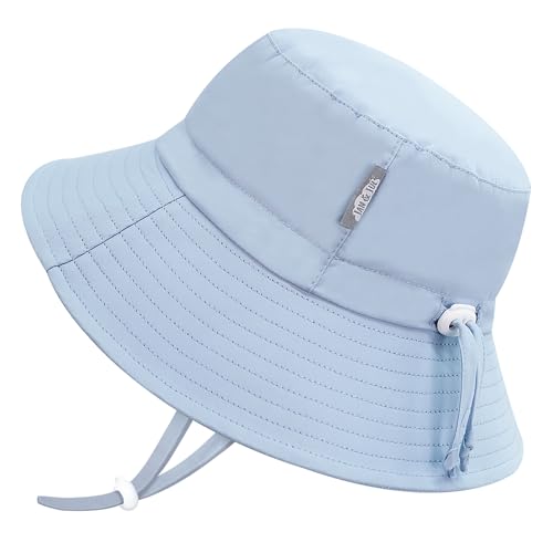 Jan & Jul Baby Fischerhut für Jungen, UV-Schutz UPF 50+ Sonnenhut (Light Blue, 0-6 Monate) von Jan & Jul