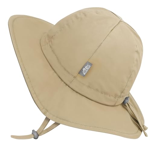 Jan & Jul Baby Sonnenhut aus Reine Baumwolle mit UV-Schutz (S: 0-6 Monate, Olive Khaki) von Jan & Jul