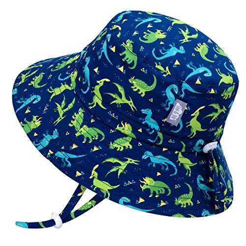 Jan & Jul Baby Sonnenhut für Jungen mit UV-Schutz UPF 50+ (S: 0-6 Monate, Dinoland) von Jan & Jul