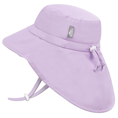 Jan & Jul Baby Sonnenhut für Mädchen mit Verstellbarem Kinnriemen (M: 6-24 Monate, Lavender) von Jan & Jul