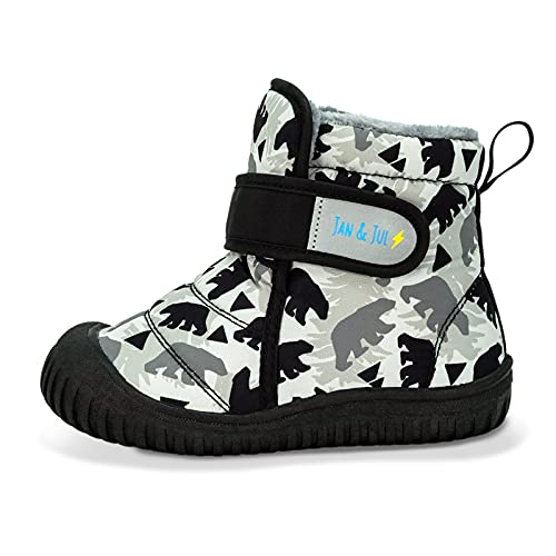 Jan & Jul Boys Winter Boots for Toddler Kids Easy-On (Bear, EU Size 24 Toddler) von Jan & Jul