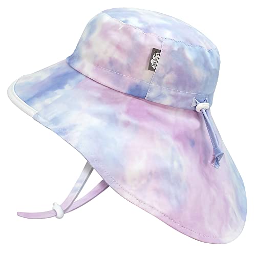 Jan & Jul Cotton Sun Protection Kids Beach Hat with Big Neck Flap (XL: 5-12 Years, Cotton Candy Tie-Dye) von Jan & Jul