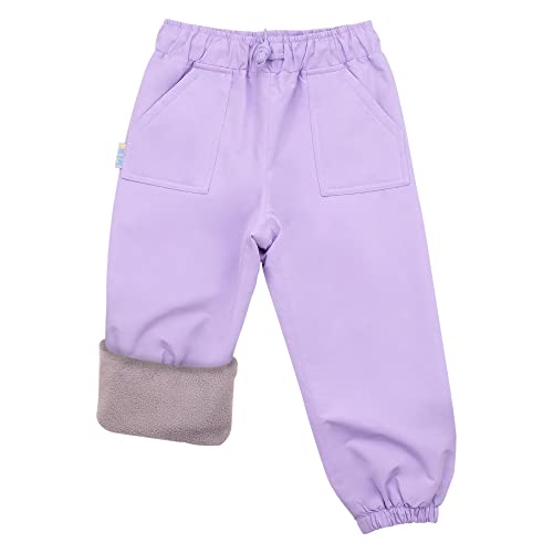 Jan & Jul Cozy-Dry wasserdichte Regen- und Schneehose für Mädchen (Hose mit Fleecefutter Pants: Lavender, 3T) von Jan & Jul