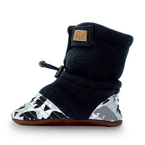 Jan & Jul Fleece-Babyschuhe Jungen, Verstellbare weiche Sohlen Booties (Bär, 12-18 Monate) von Jan & Jul