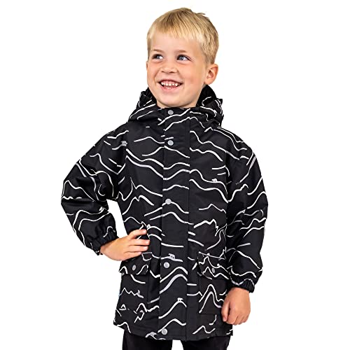 Jan & Jul Fleece-gefütterte Regenjacke für Jungen, Wasserdichte Jacke mit Taschen (Bergbär, 6 Jahre) von Jan & Jul