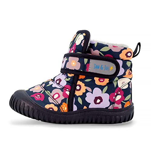 Jan & Jul Girl Snow Boots (Winter Flowers, EU Size 24 Toddler) von Jan & Jul