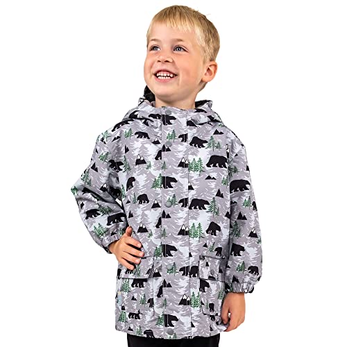 Jan & Jul Kinder Fleece-gefütterte Regenjacke für Jungen (Bär, 6 Jahre) von Jan & Jul