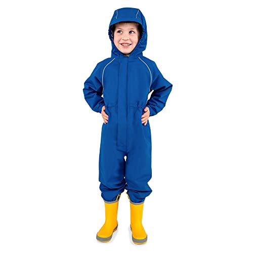 Jan & Jul Kids Rain Suit Coverall with Warm Fleece Lining (Cozy-Dry: Blue, 2T) von Jan & Jul