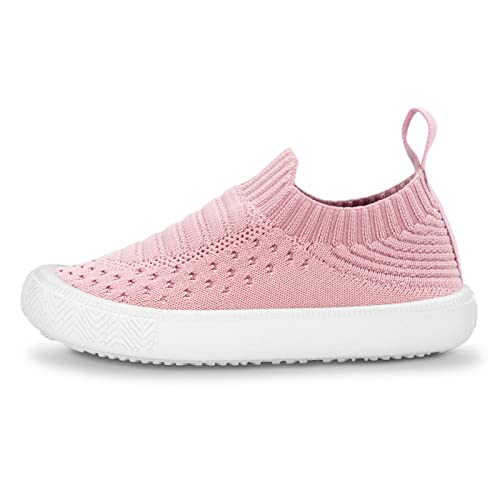 Jan & Jul Kleinkind Mädchen Schuhe, Slip-on Sneakers mit Flexibler Sohle (Blassrosa, EU Größe 26.5) von Jan & Jul