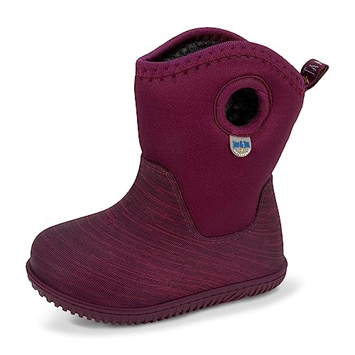 Jan & Jul Kleinkind-Matschstiefel für Mädchen, wasserdicht, leicht anzuziehen (Waldbeer-Birke, EU 25) von Jan & Jul