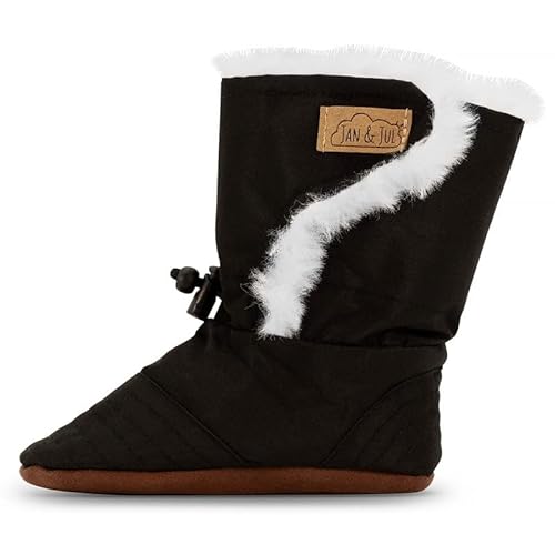 Jan & Jul Kleinkind Weiche Winterschuhe mit rutschfester Sohle, Wasserabweisend (Schwarz, Größe: Mittelgroßes Kleinkind) von Jan & Jul