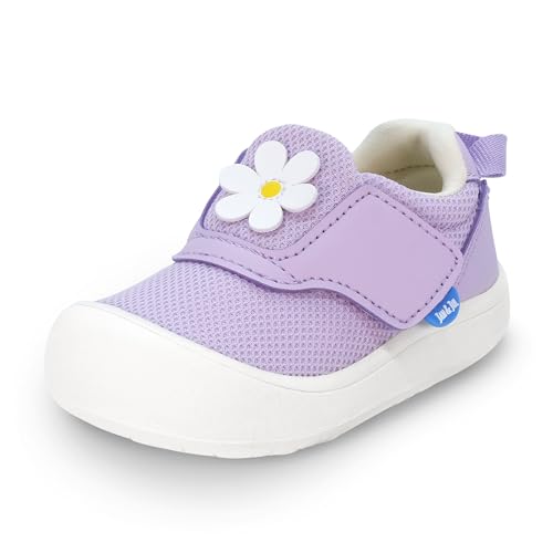 Jan & Jul Mädchen Easy-On Kleinkinderschuhe mit flexiblen Sohlen für den Sommer (Lila Gänseblümchen, Größe 24 Kleinkind) von Jan & Jul