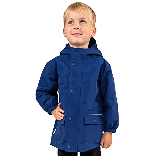 Jan & Jul Regenjacke für Kinder, Wasserdicht mit Fleece-Futter (Nebelblau, 2 Jahre) von Jan & Jul