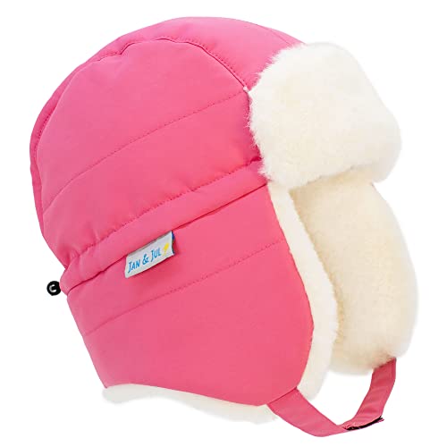 Jan & Jul Toasty-Dry Windproof Trapper Winter Hat for Infant Girl (S: 3-9M, Watermelon Pink) von Jan & Jul
