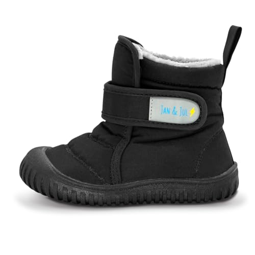 Jan & Jul Toddler Ankle Boots for Winter Girls Boys (Black, EU Size 25 Toddler) von Jan & Jul