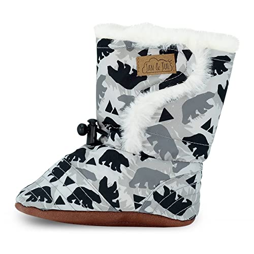 Jan & Jul Toddler Boys Winter Boots, Soft Sole Shoes with Fur Lining (Bear, Size: Medium Toddler) von Jan & Jul